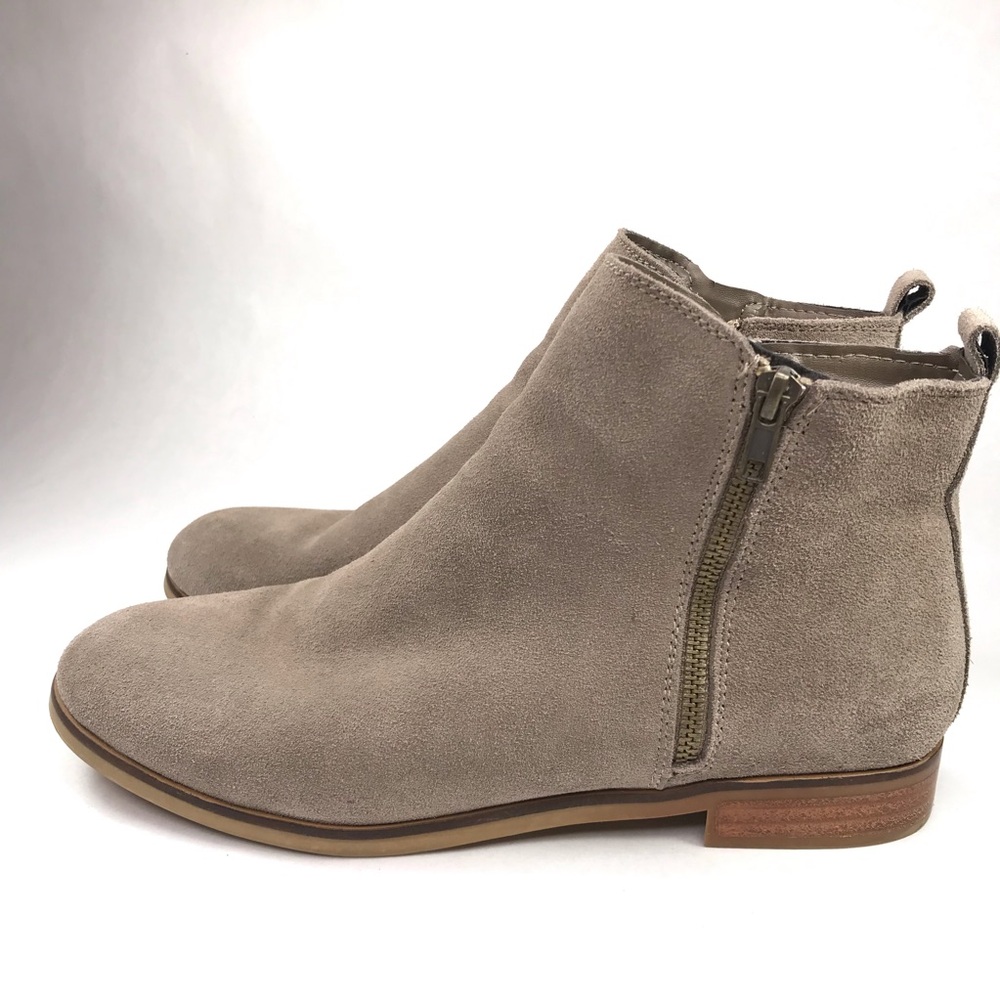 Steve Madden Womens 10 Brown Suede Leather Ankle Booties Boots Zip